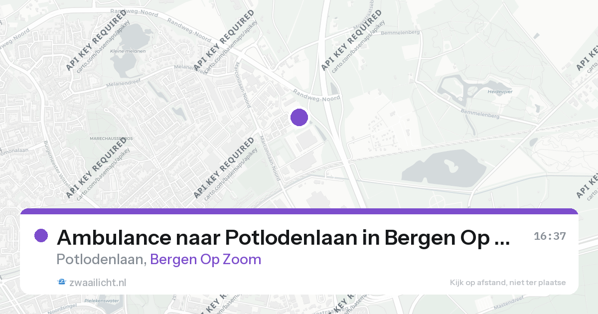 Ambulance naar Potlodenlaan in Bergen Op Zoom — 26 aug 2026