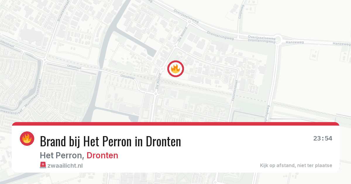 Brand bij Het Perron in Dronten — 19 jun 2026