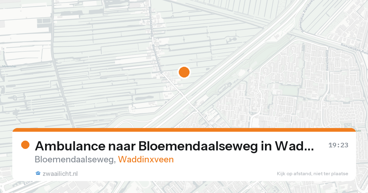 Ambulance naar Bloemendaalseweg in Waddinxveen — 5 jun 2026