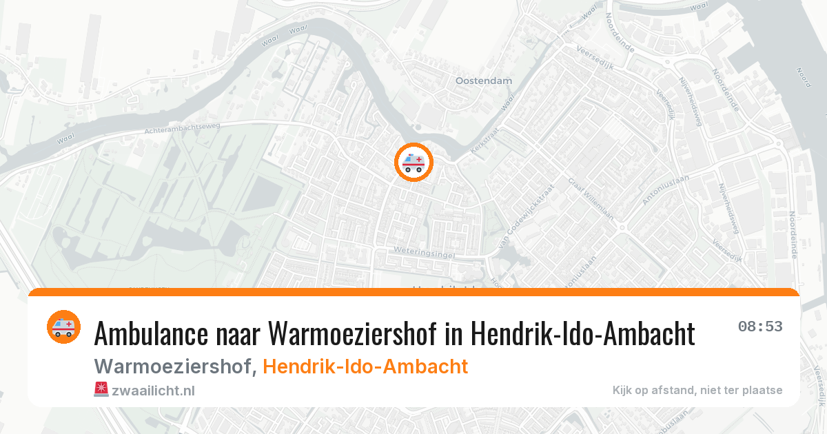 Ambulance naar Warmoeziershof in Hendrik-Ido-Ambacht — 29 apr 2026