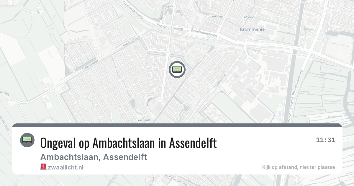 Ongeval op Ambachtslaan in Assendelft — 3 mrt 2026