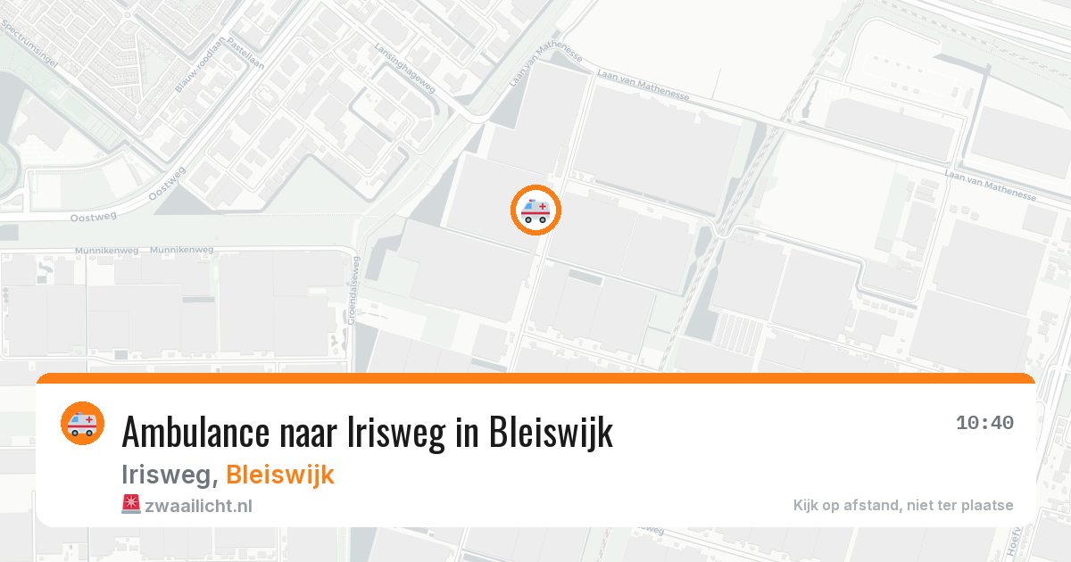 Ambulance naar Irisweg in Bleiswijk — 7 jun 2026