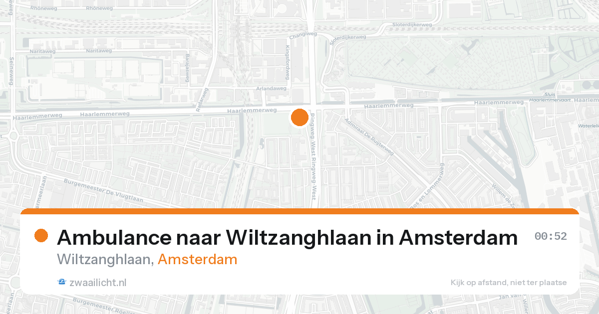 Ambulance naar Wiltzanghlaan in Amsterdam — 20 jul 2026