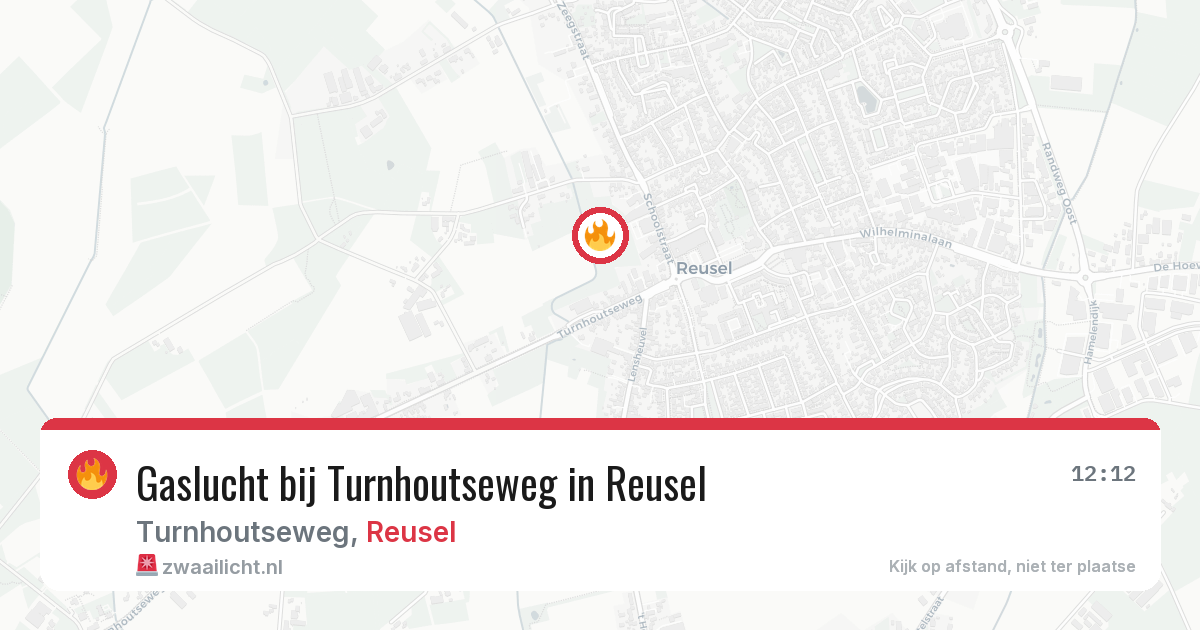 Gaslucht bij Turnhoutseweg in Reusel — 16 mei 2026