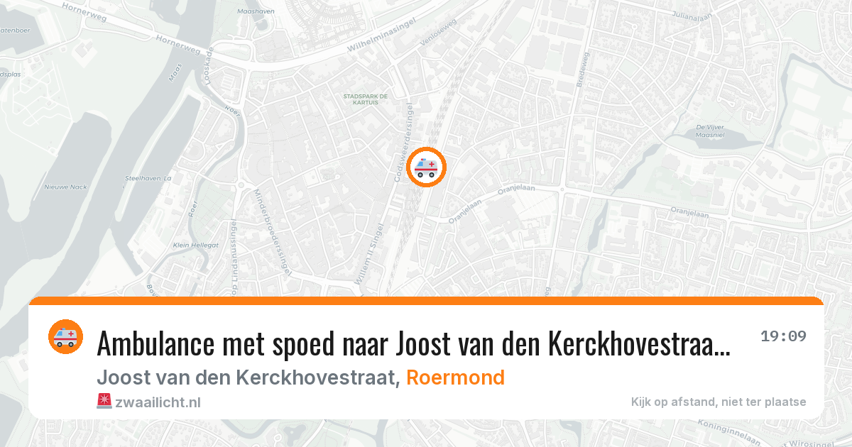 Ambulance met spoed naar Joost van den Kerckhovestraat in Roermond — 13 jul 2026