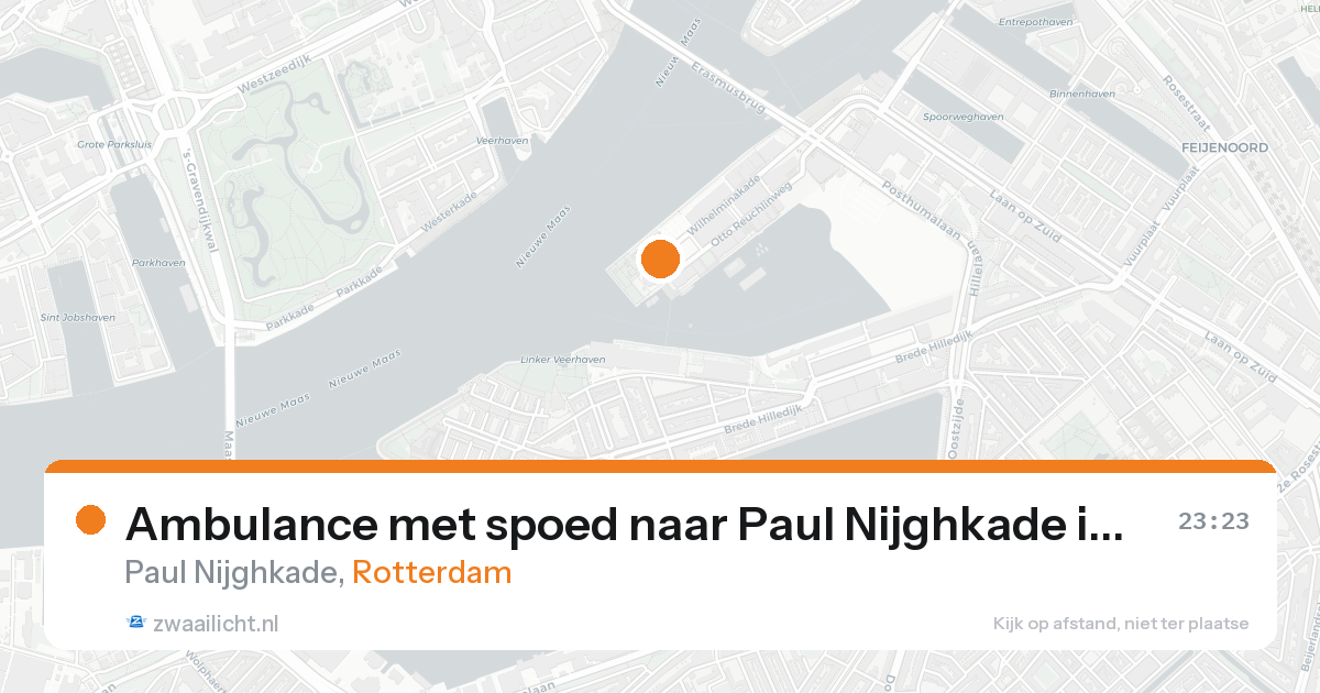 Ambulance met spoed naar Paul Nijghkade in Rotterdam — 15 aug 2026