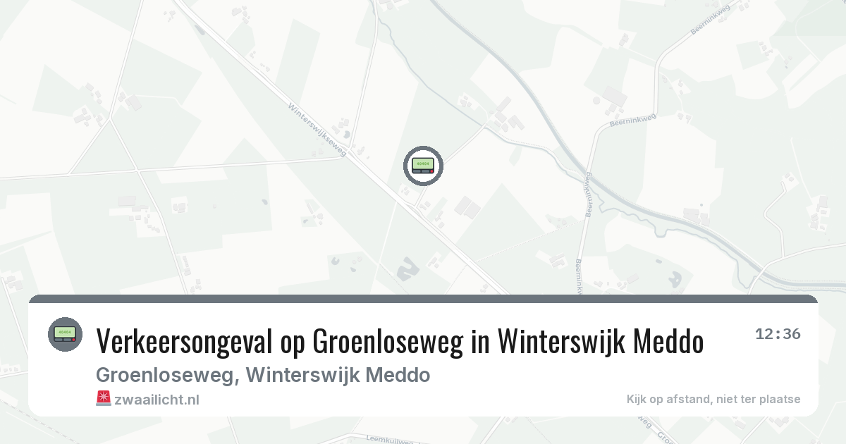 Verkeersongeval op Groenloseweg in Winterswijk Meddo — 12 mrt 2026