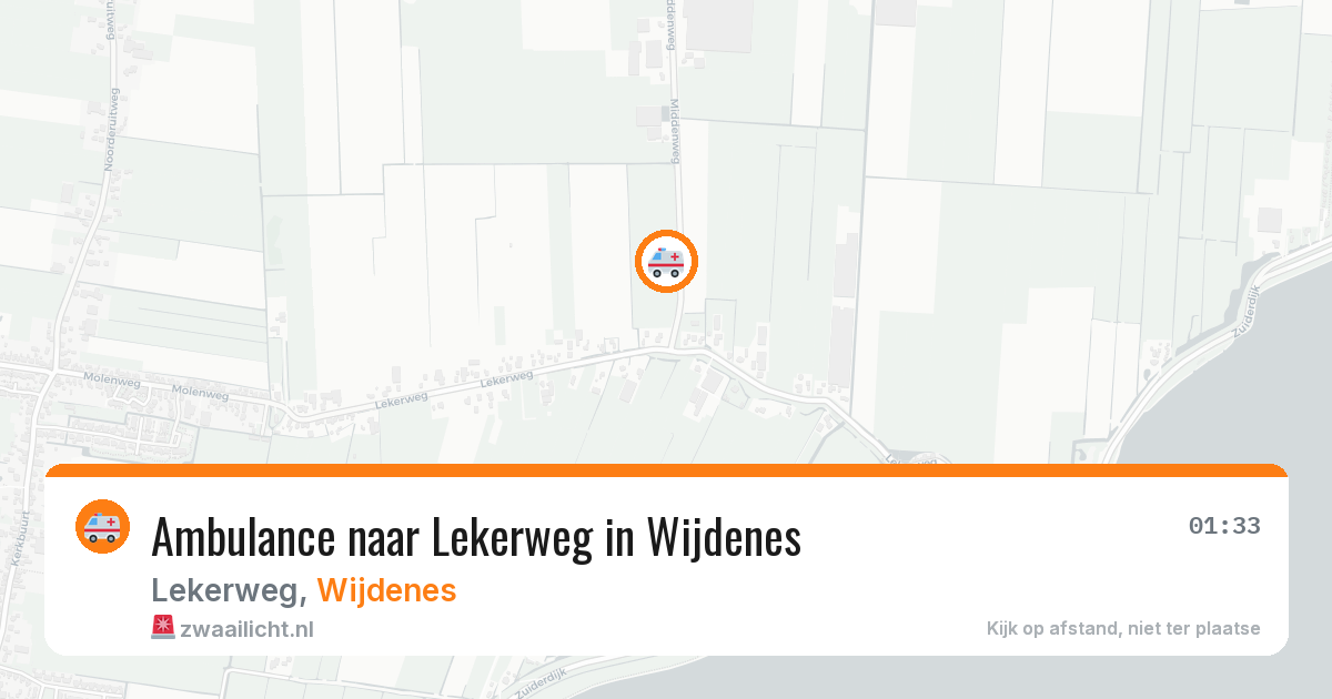 Ambulance naar Lekerweg in Wijdenes — 1 aug 2026