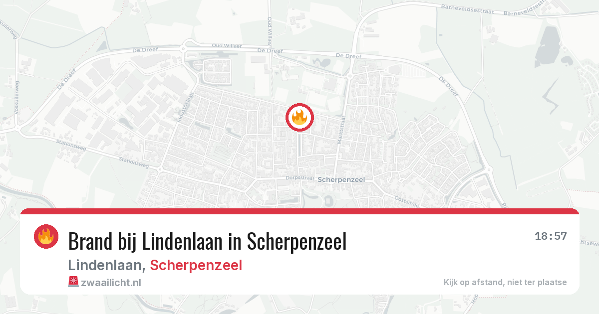 Brand bij Lindenlaan in Scherpenzeel — 15 mei 2026