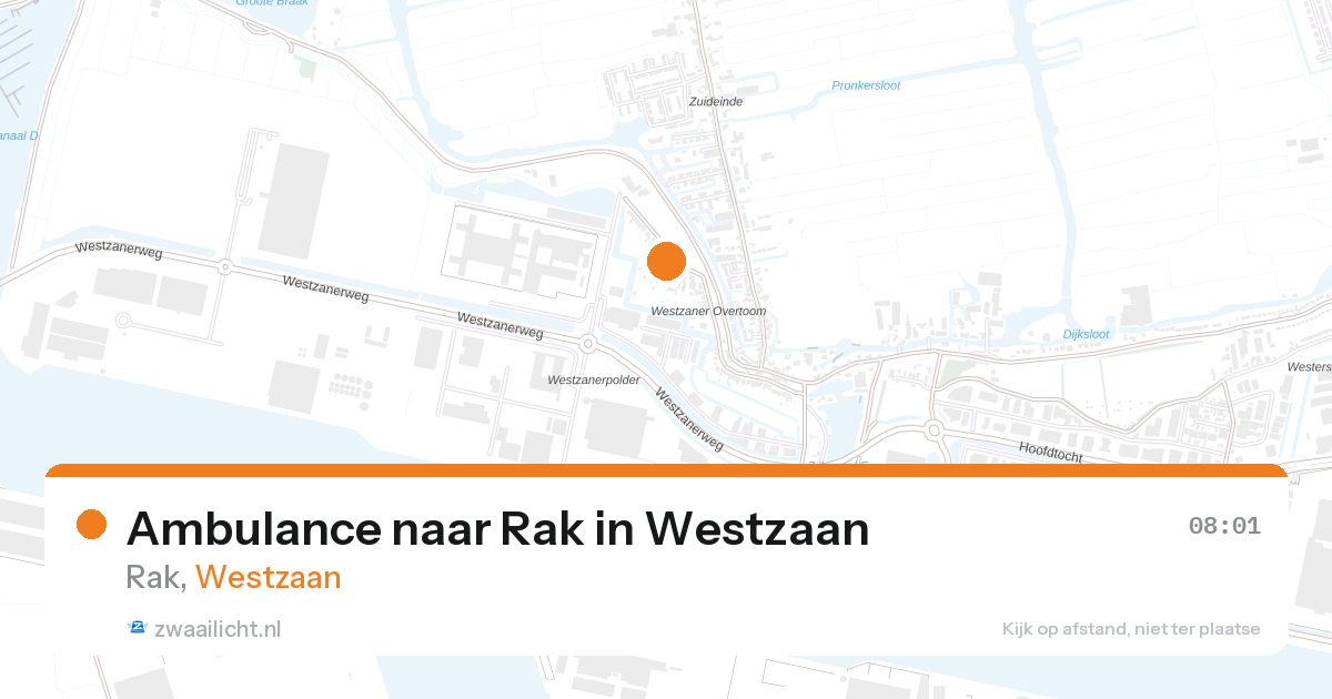 Ambulance naar Rak in Westzaan — 13 jun 2026