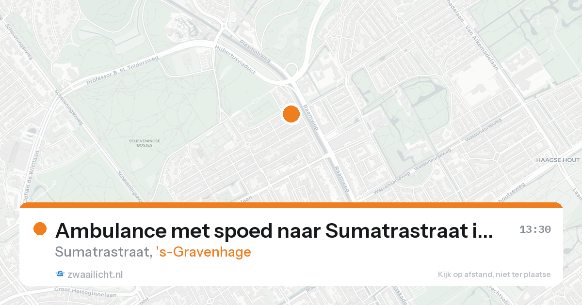 Ambulance met spoed naar Sumatrastraat in 's-Gravenhage — 19 aug 2026