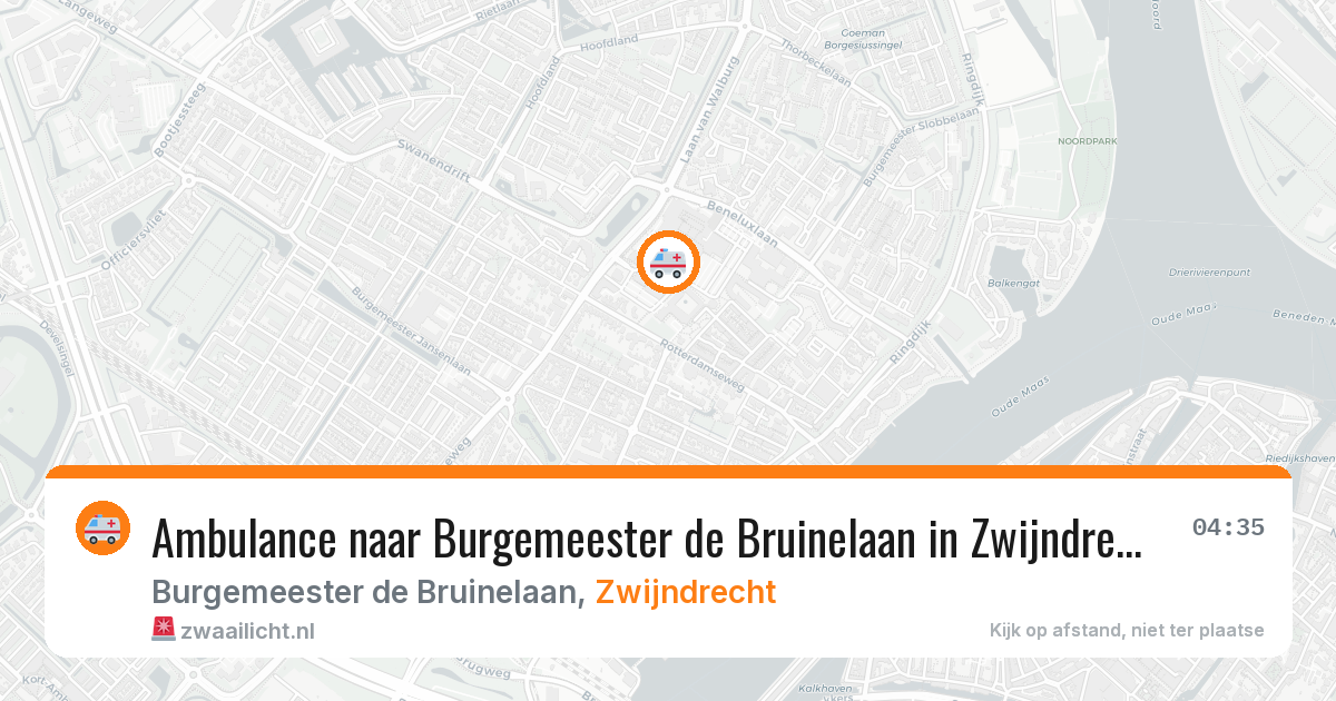 Ambulance naar Burgemeester de Bruinelaan in Zwijndrecht — 10 jun 2026