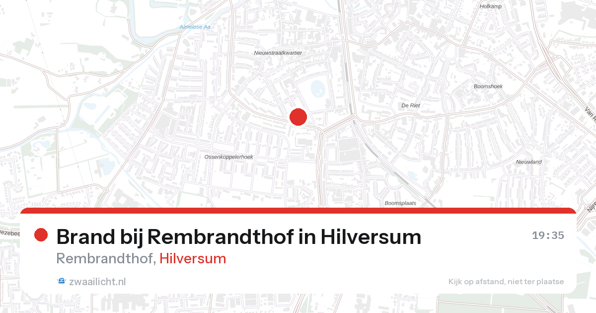 Brand bij Rembrandthof in Hilversum — 28 aug 2026