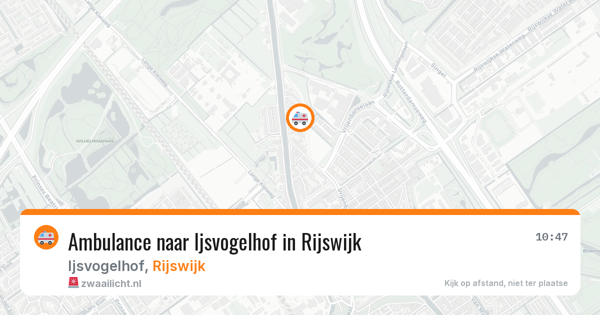 Ambulance naar Ijsvogelhof in Rijswijk — 29 jul 2026