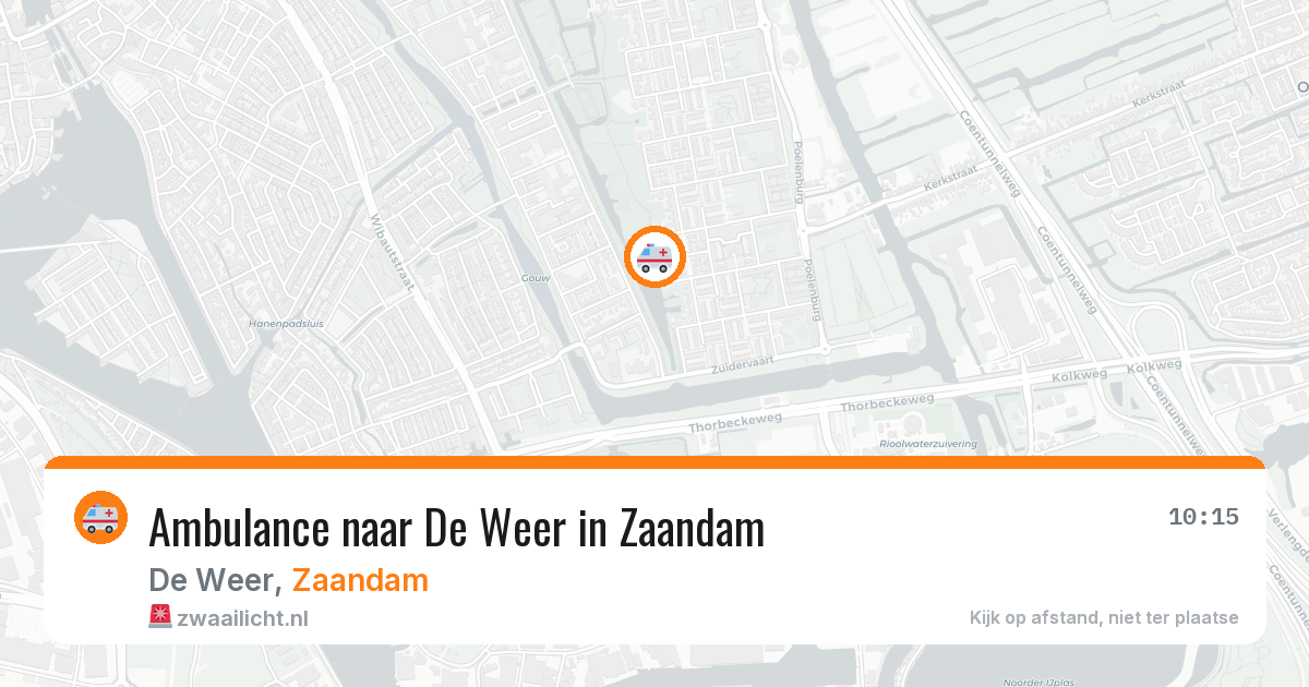 Ambulance naar De Weer in Zaandam — 30 jan 2026
