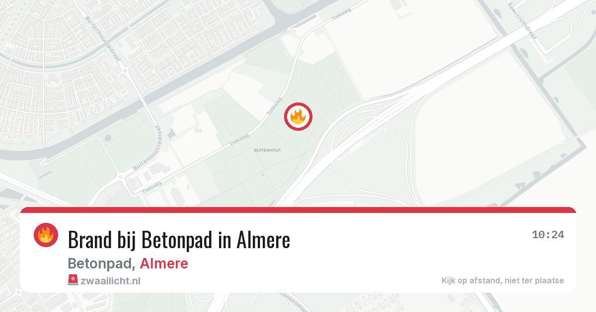 Brand bij Betonpad in Almere — 20 jun 2026