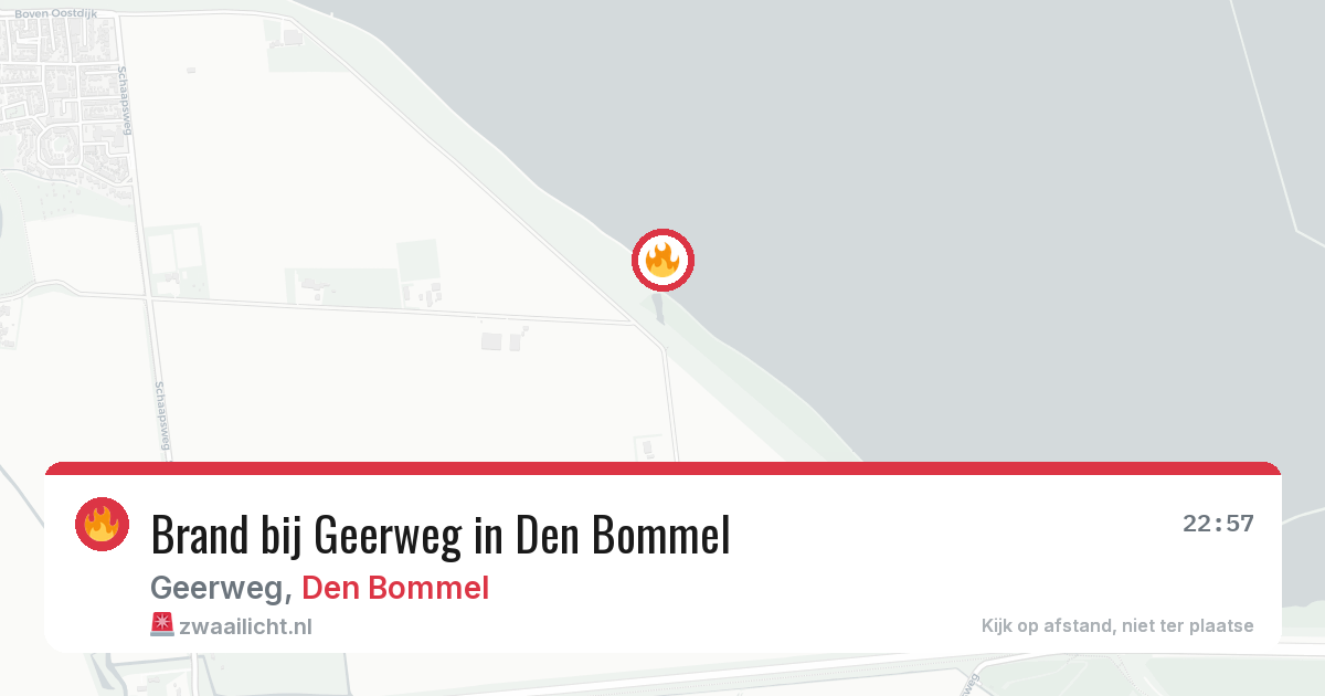 Brand bij Geerweg in Den Bommel — 6 aug 2026