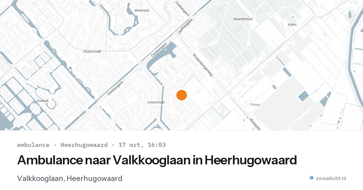 Ambulance naar Valkkooglaan in Heerhugowaard — 17 mrt 2026