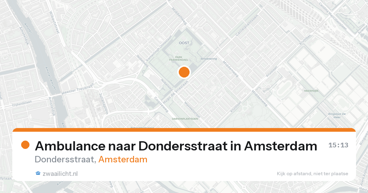 Ambulance naar Dondersstraat in Amsterdam — 28 mei 2026