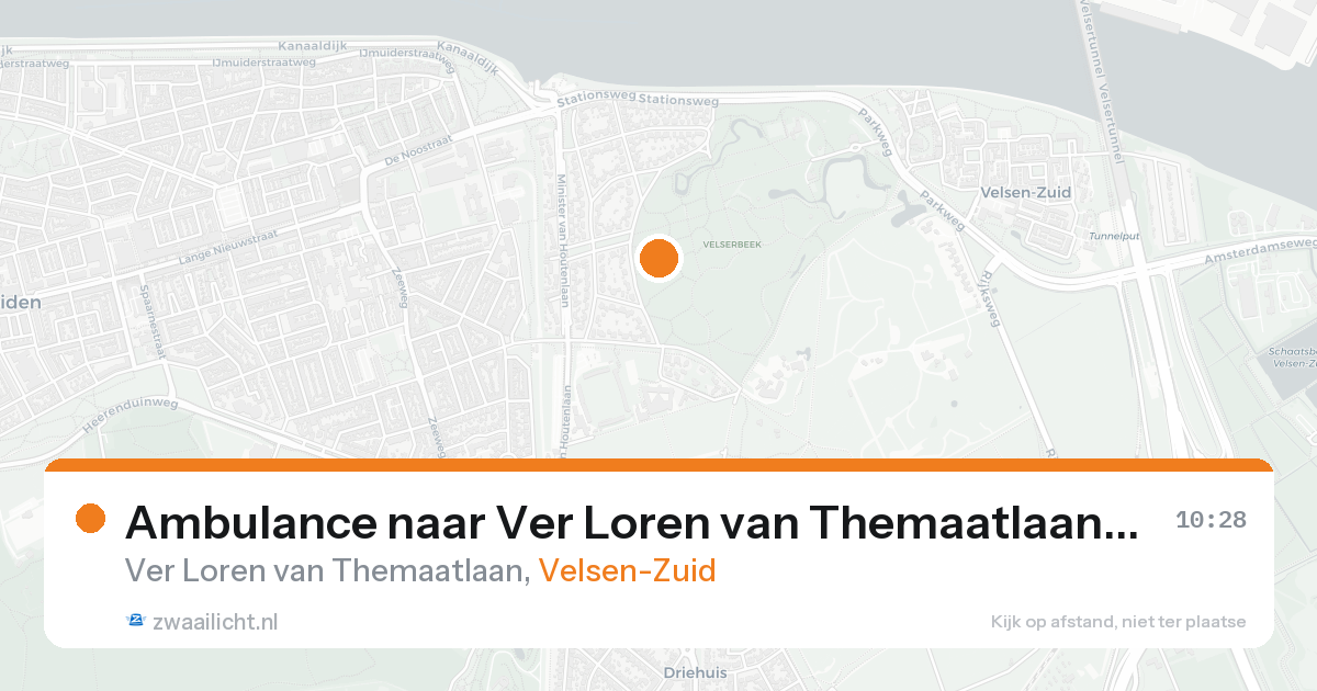Ambulance naar Ver Loren van Themaatlaan in Velsen-Zuid — 21 aug 2026