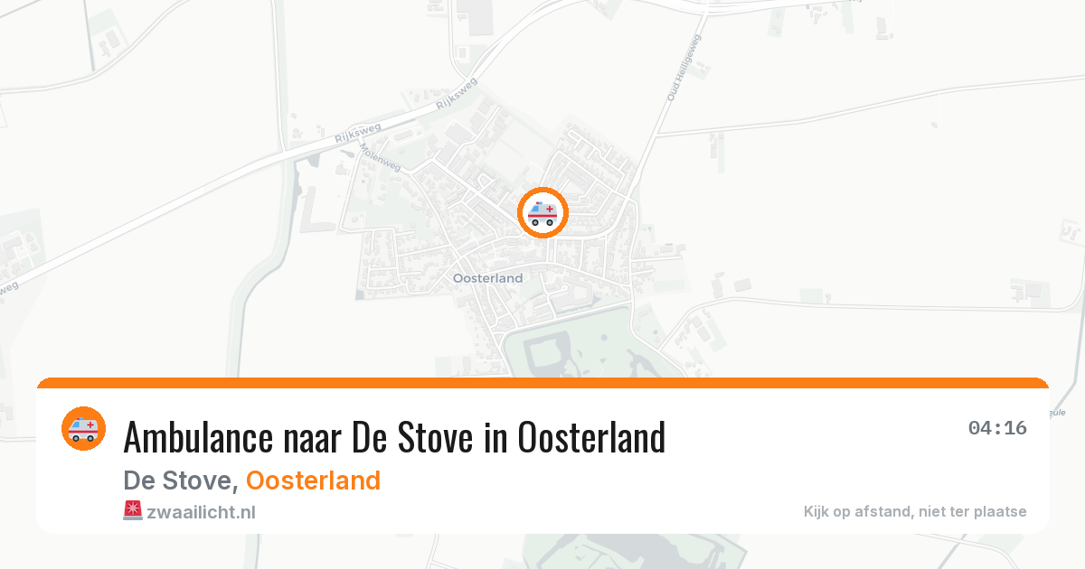 Ambulance naar De Stove in Oosterland — 20 mei 2026