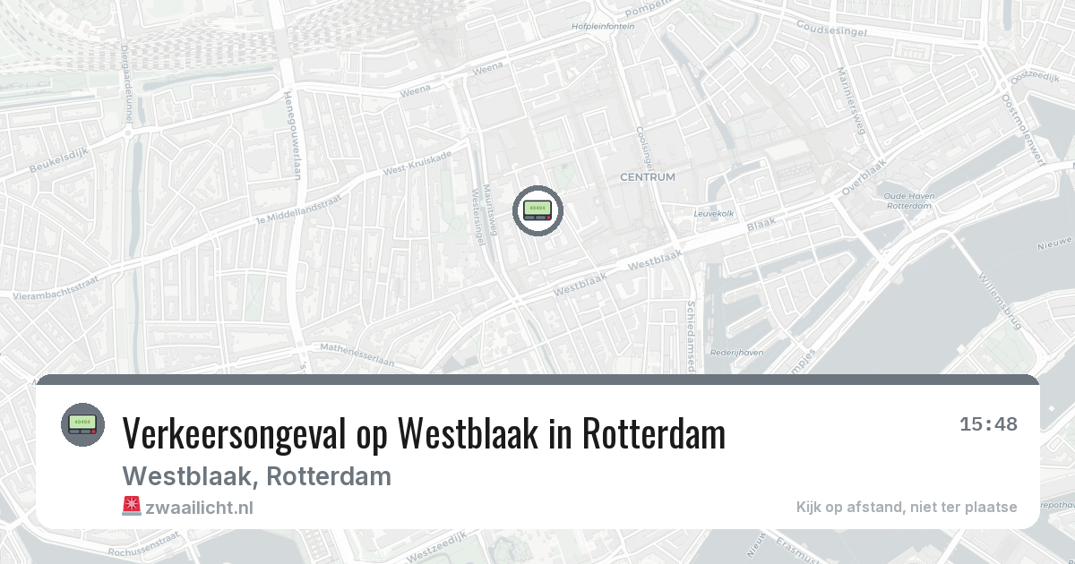 Verkeersongeval op Westblaak in Rotterdam — 5 mrt 2026