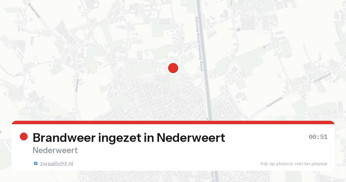 Brandweer ingezet in Nederweert — 7 feb 2026 | 🚨 Zwaailicht.nl