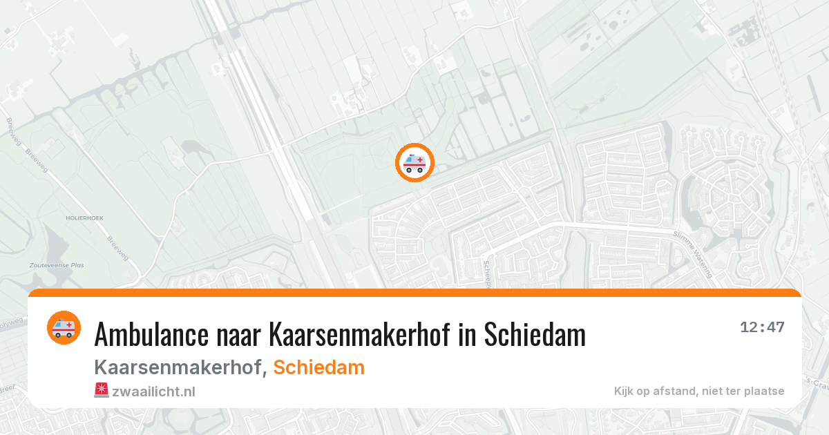 Ambulance naar Kaarsenmakerhof in Schiedam — 12 aug 2026