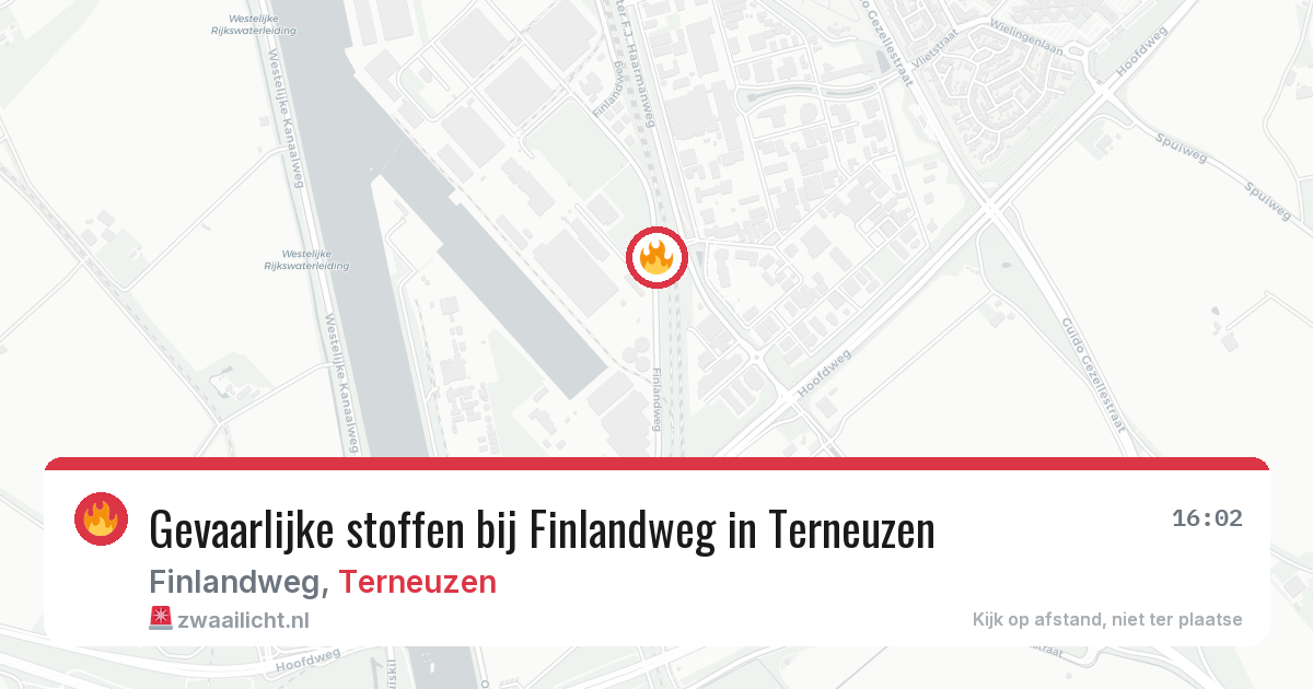 Gevaarlijke stoffen bij Finlandweg in Terneuzen — 28 jun 2026