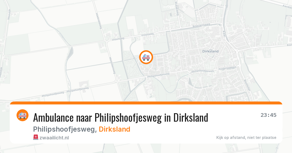 Ambulance naar Philipshoofjesweg in Dirksland — 1 aug 2026