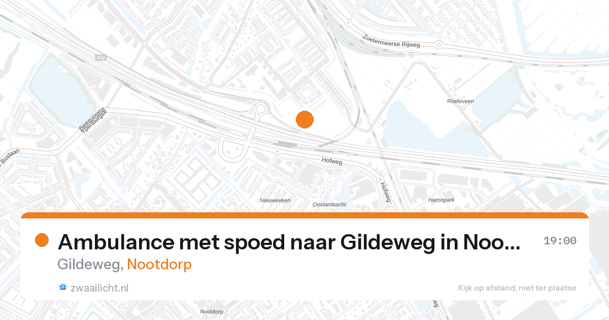 Ambulance met spoed naar Gildeweg in Nootdorp — 28 aug 2026