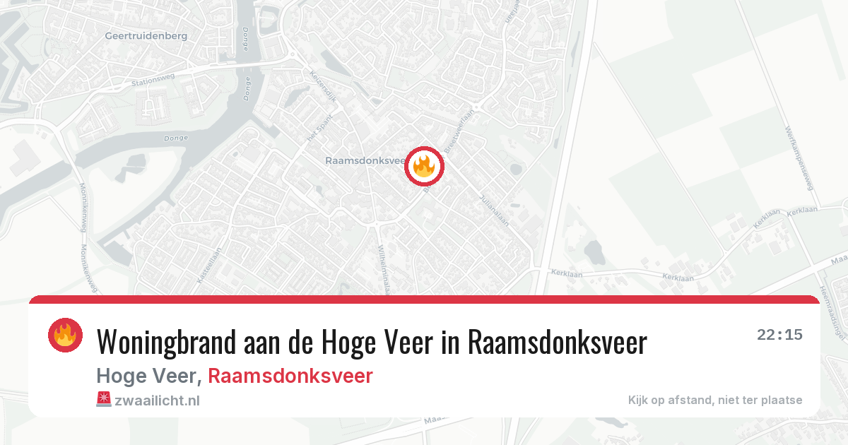 Woningbrand aan de Hoge Veer in Raamsdonksveer — 1 apr 2026