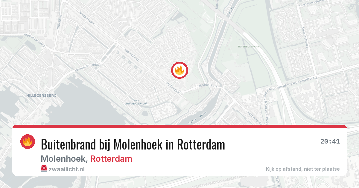 Buitenbrand bij Molenhoek in Rotterdam — 1 aug 2026