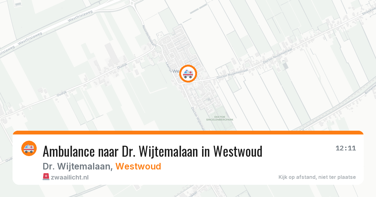 Ambulance naar Dr. Wijtemalaan in Westwoud — 2 apr 2026