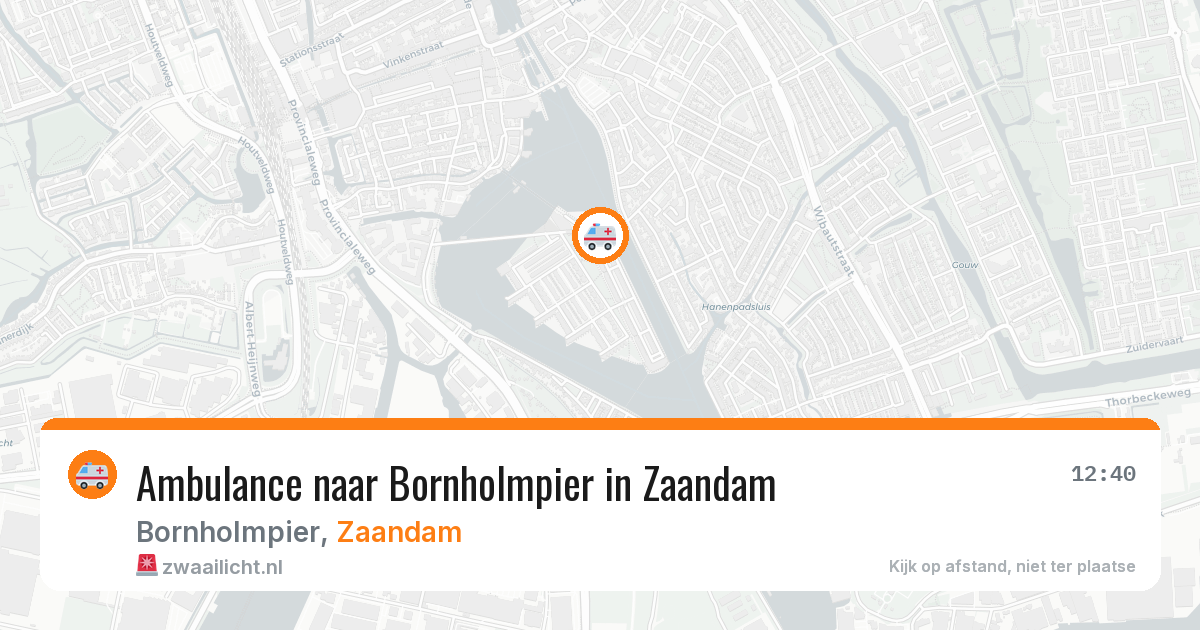 Ambulance naar Bornholmpier in Zaandam — 19 jul 2026