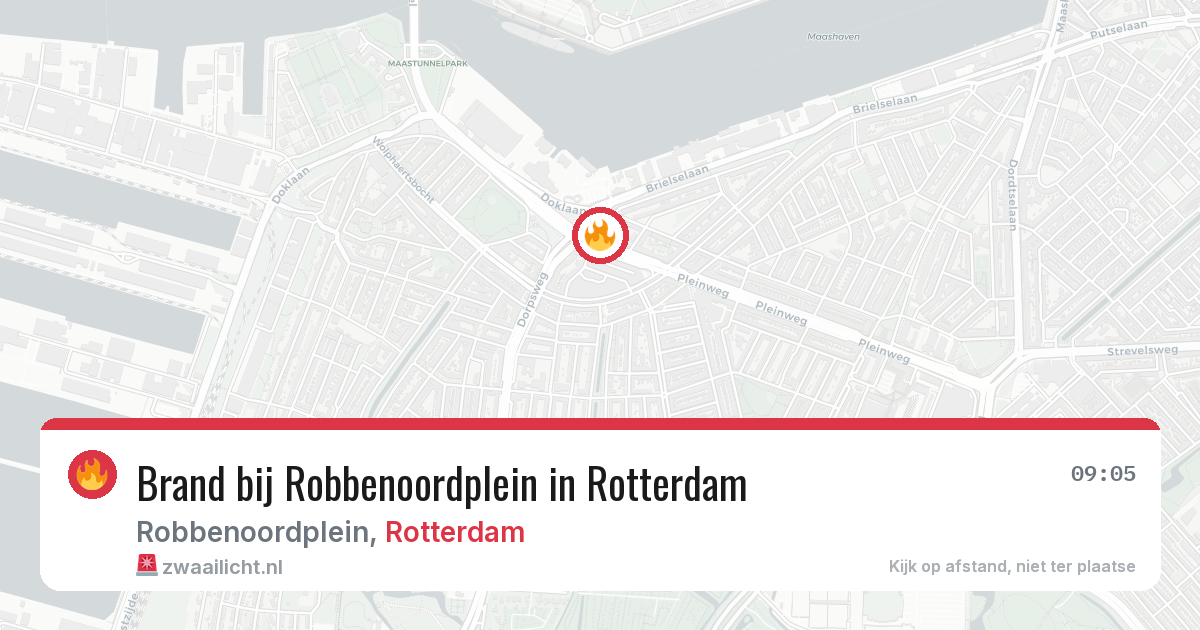 Brand bij Robbenoordplein in Rotterdam — 28 mei 2026