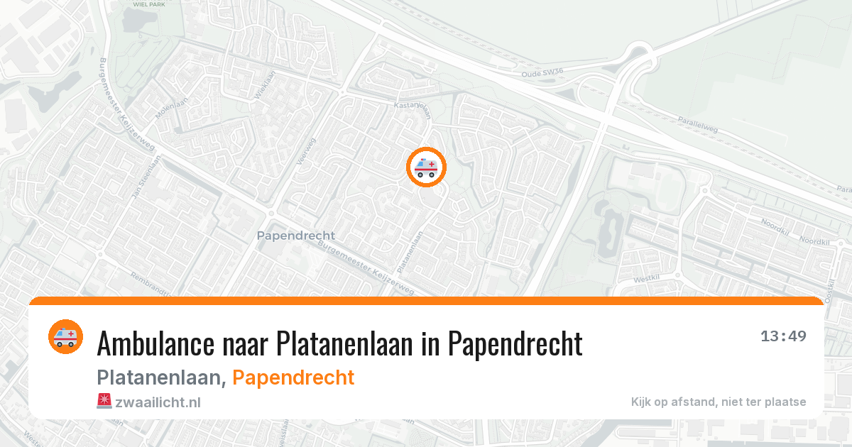 Ambulance naar Platanenlaan in Papendrecht — 22 mrt 2026