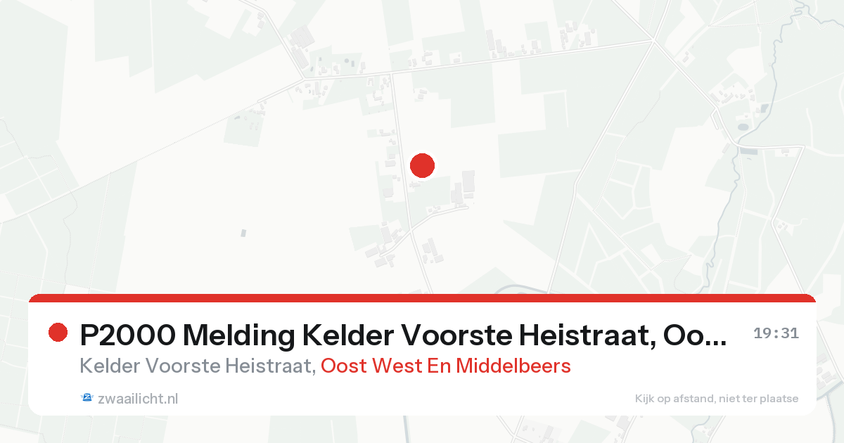 P2000 Melding Kelder Voorste Heistraat, Oost West En Middelbeers — 30 jan 2026
