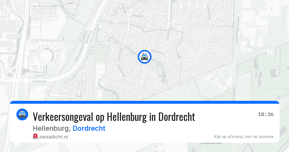 Verkeersongeval op Hellenburg in Dordrecht — 5 jun 2026