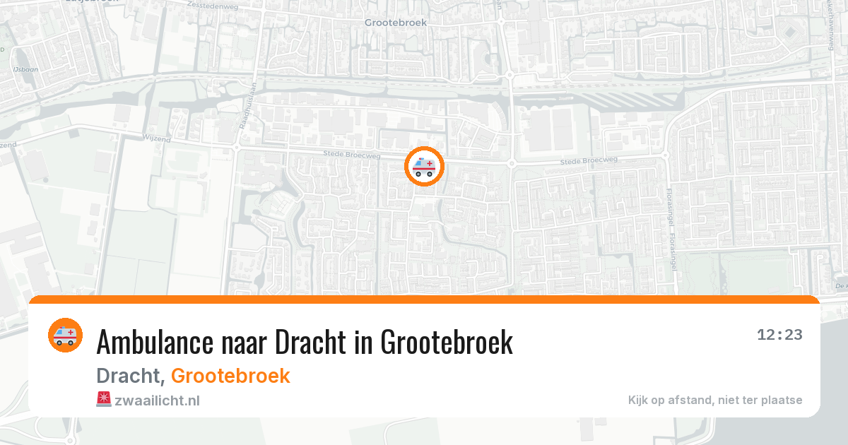 Ambulance naar Dracht in Grootebroek — 4 aug 2026