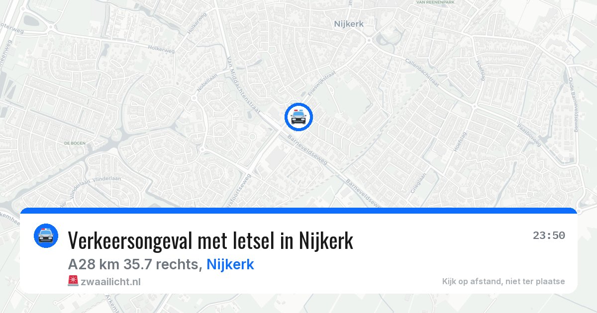 Verkeersongeval met letsel in Nijkerk — 5 apr 2026