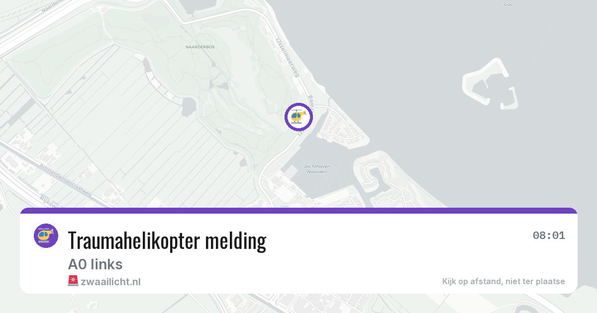 Traumahelikopter melding — 21 jun 2026