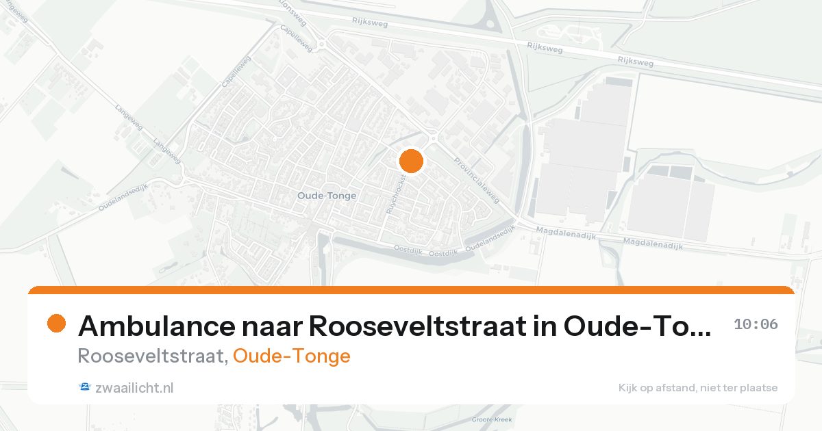 Ambulance naar Rooseveltstraat in Oude-Tonge — 6 jul 2026