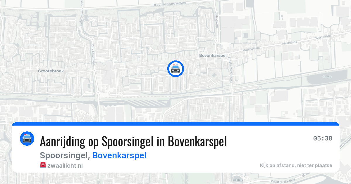 Aanrijding op Spoorsingel in Bovenkarspel — 25 mei 2026