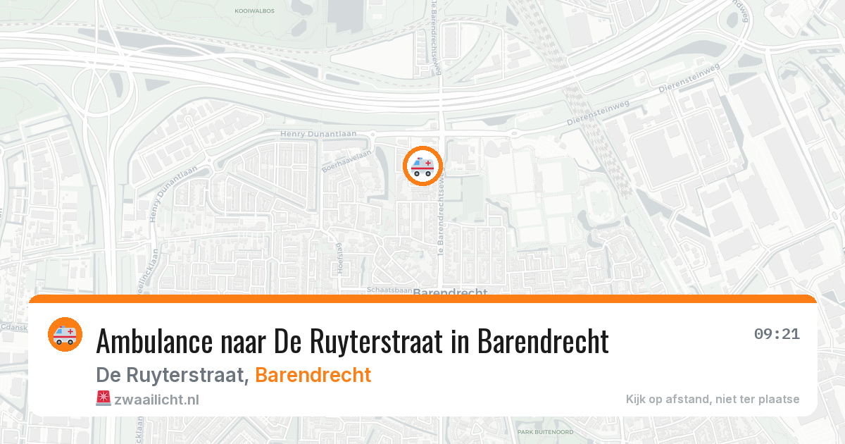 Ambulance naar De Ruyterstraat in Barendrecht — 6 apr 2026