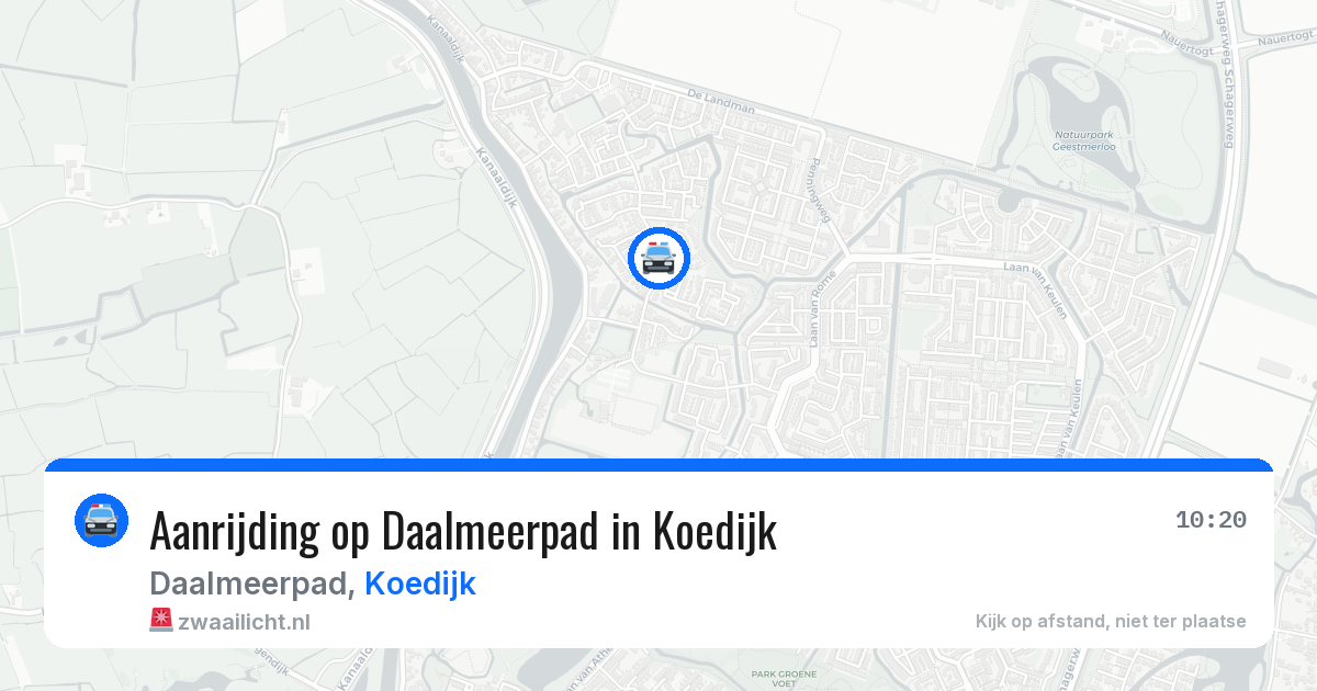 Aanrijding op Daalmeerpad in Koedijk — 22 jun 2026