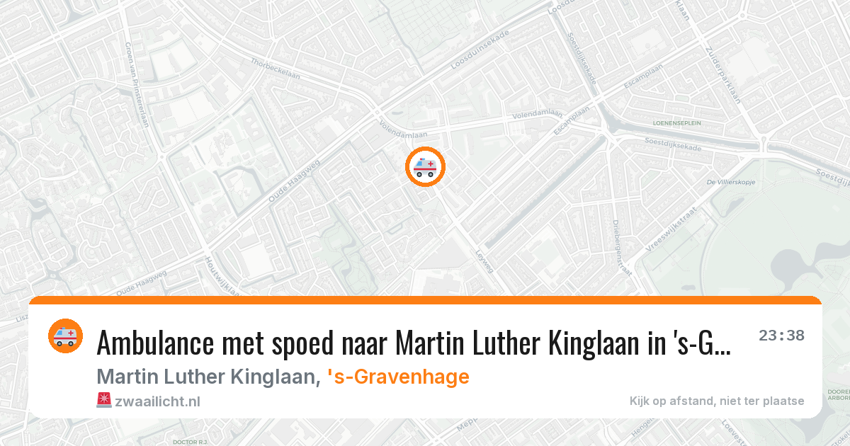 Ambulance met spoed naar Martin Luther Kinglaan in 's-Gravenhage — 25 mei 2026