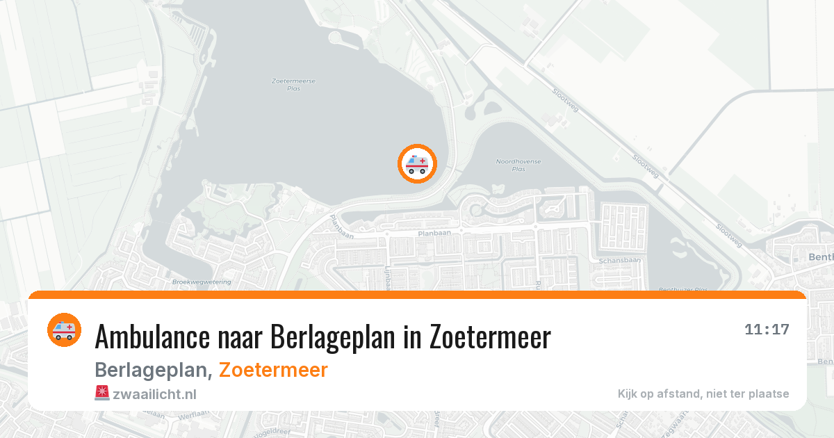 Ambulance naar Berlageplan in Zoetermeer — 31 jul 2026