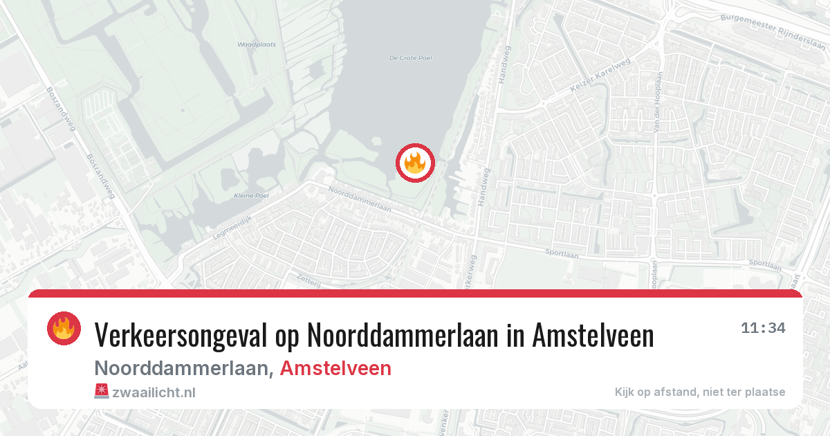 Verkeersongeval op Noorddammerlaan in Amstelveen — 3 jul 2026