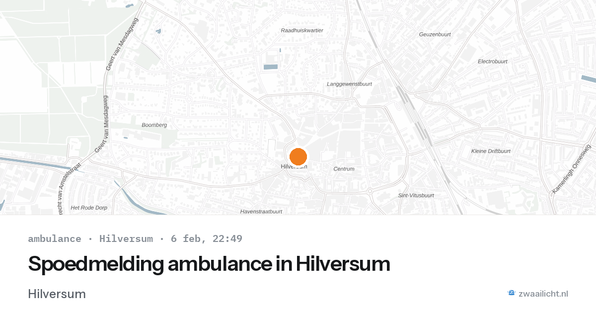 Spoedmelding ambulance in Hilversum — 6 feb 2026